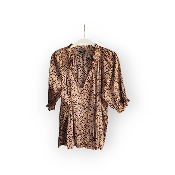 Anthropologie Current Air Dotty Tie-Neck Blouse size M - Picture 10 of 10